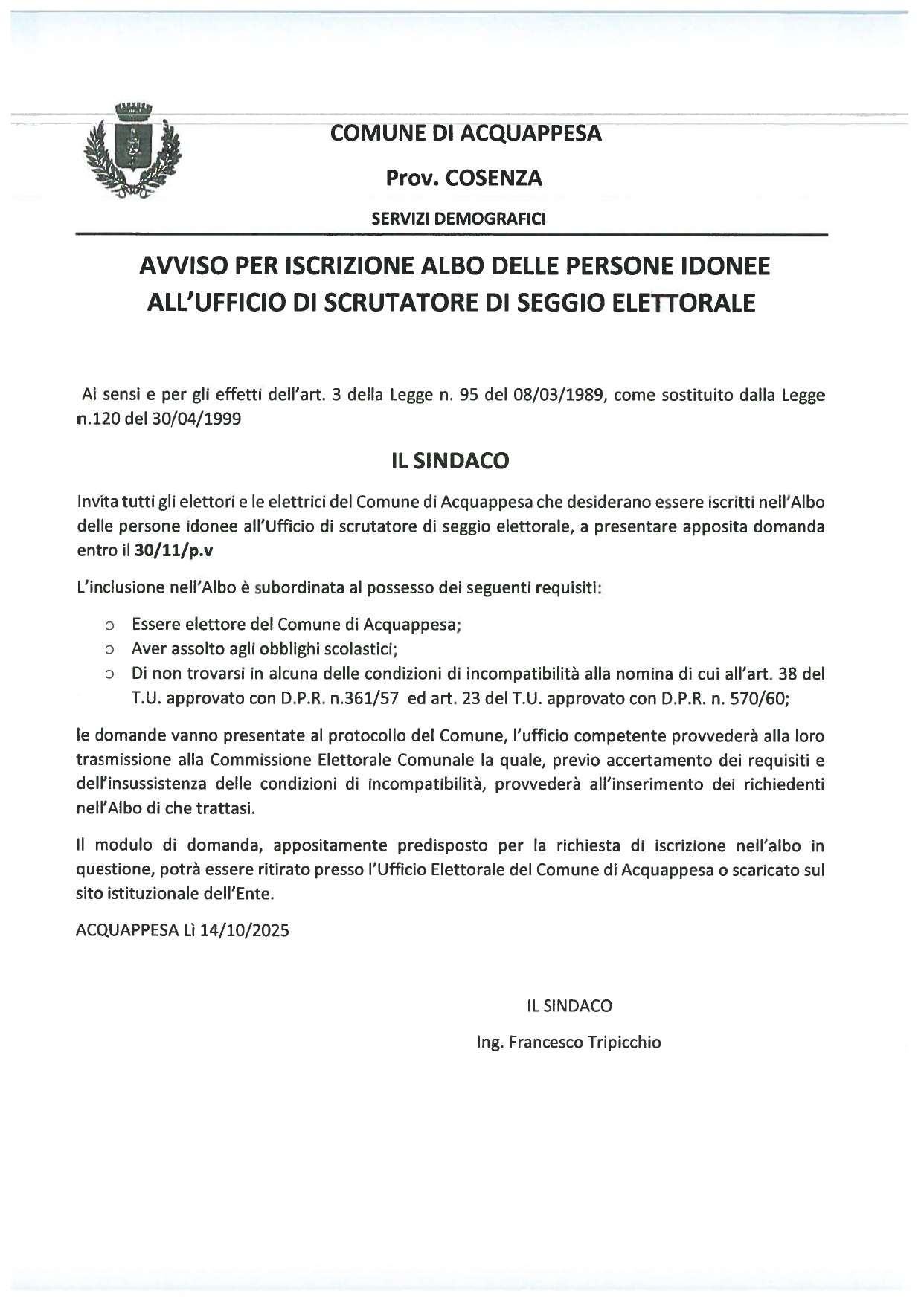 AVVISO